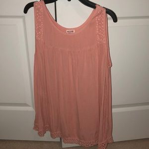 Flowy pink tank top
